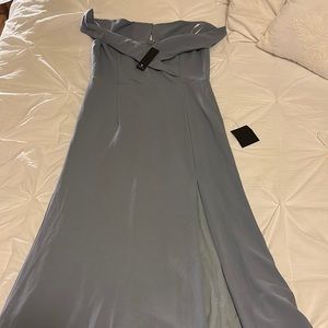 Blue lulus wedding dress size XL off the shoulder